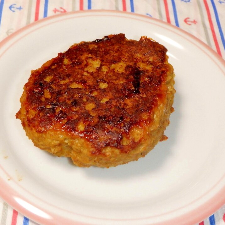 腸活♪味噌カレー味の蓮根オートミールハンバーグ